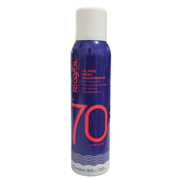 Protetor Solar Ricosol Spray Transparente FPS 70 150 ml