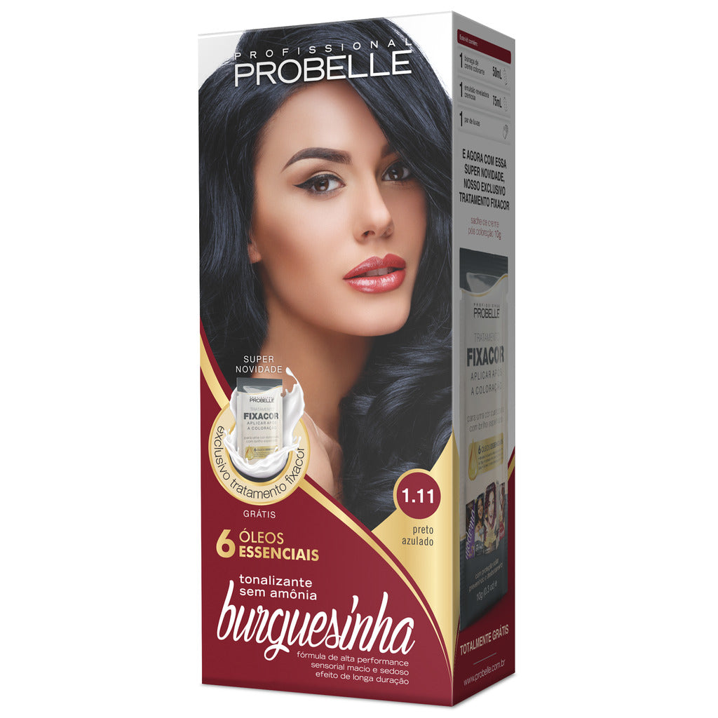 Tonalizante Probelle Burguesinha Preto Azulado 1.11