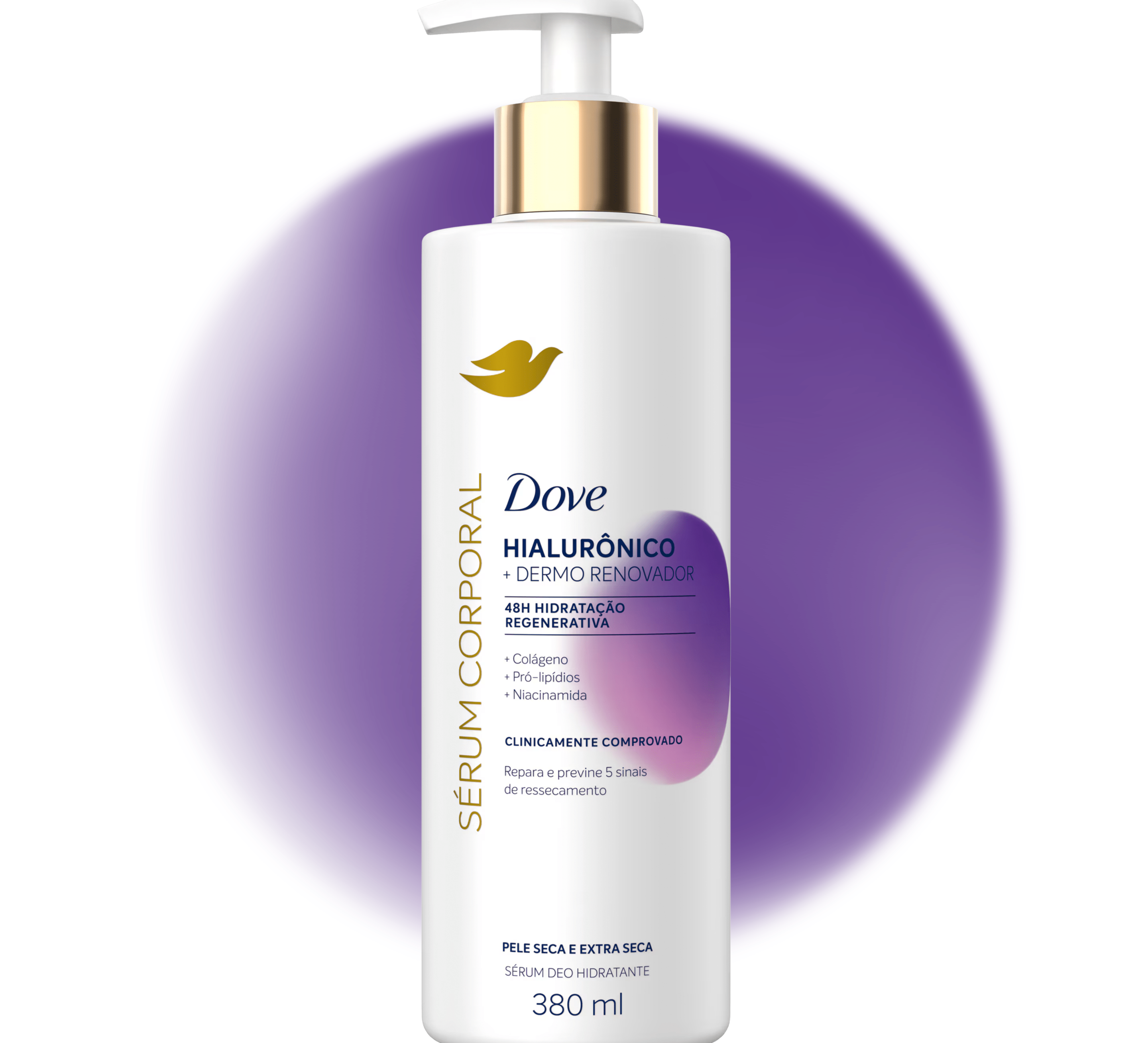 Sérum Hidratante Corporal Dove Ácido Hialurônico + Dermo Renovador 380 ml