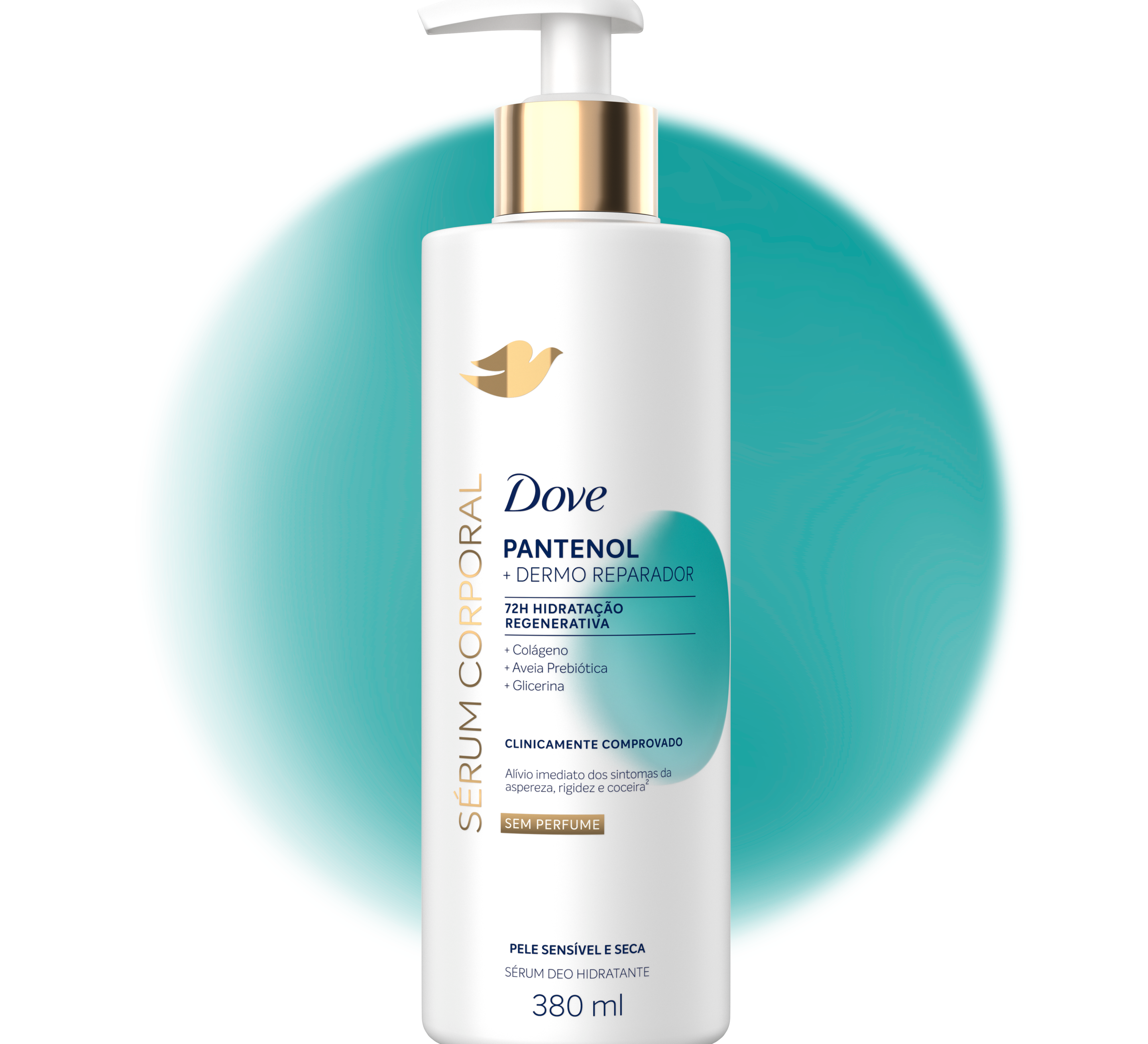 Sérum Hidratante Corporal Dove Sem Perfume Pantenol + Dermo Reparador 380 ml