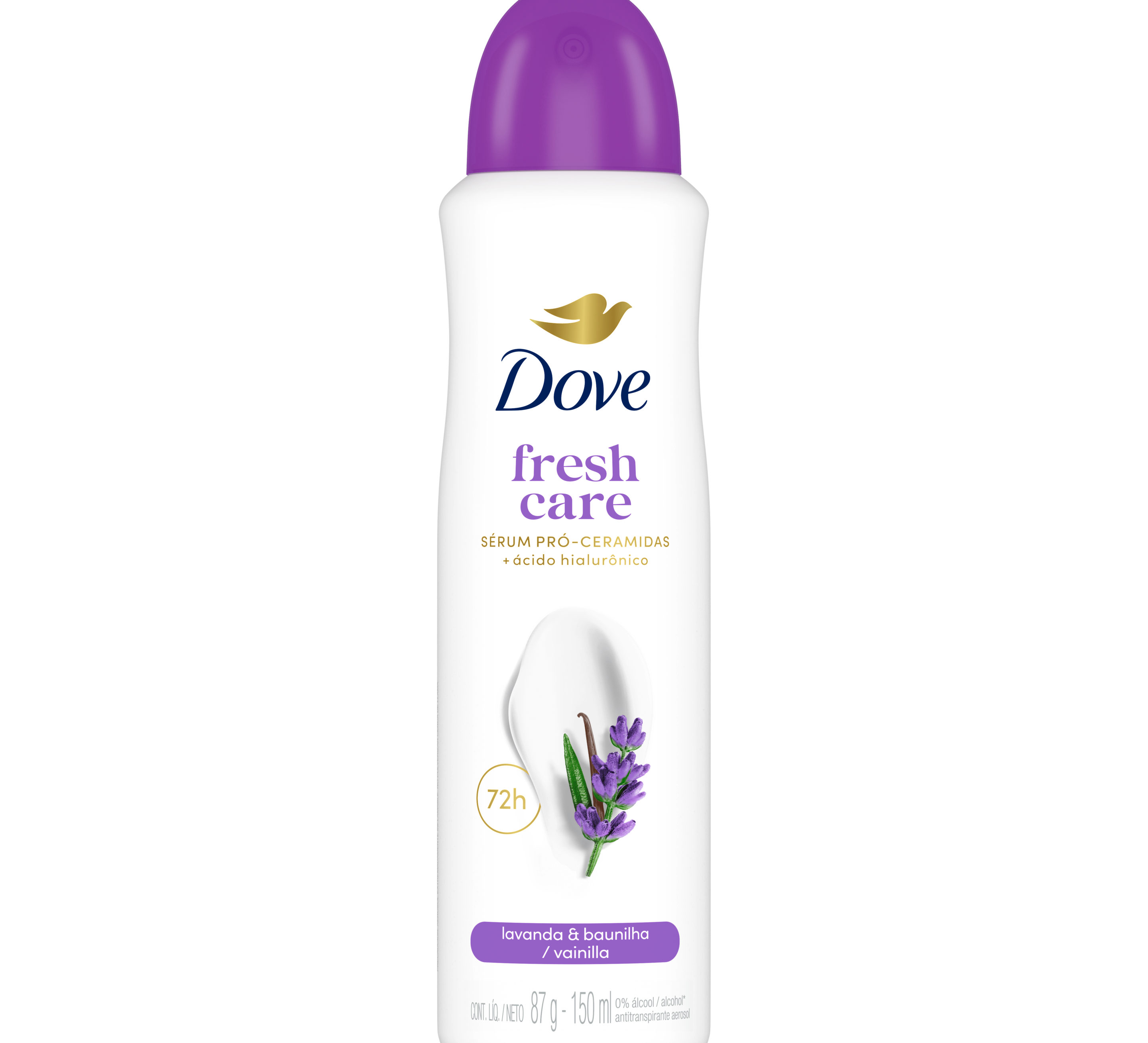 Desodorante Antitranspirante Aerosol Dove Fresh Care Lavanda e Baunilha 150 ml