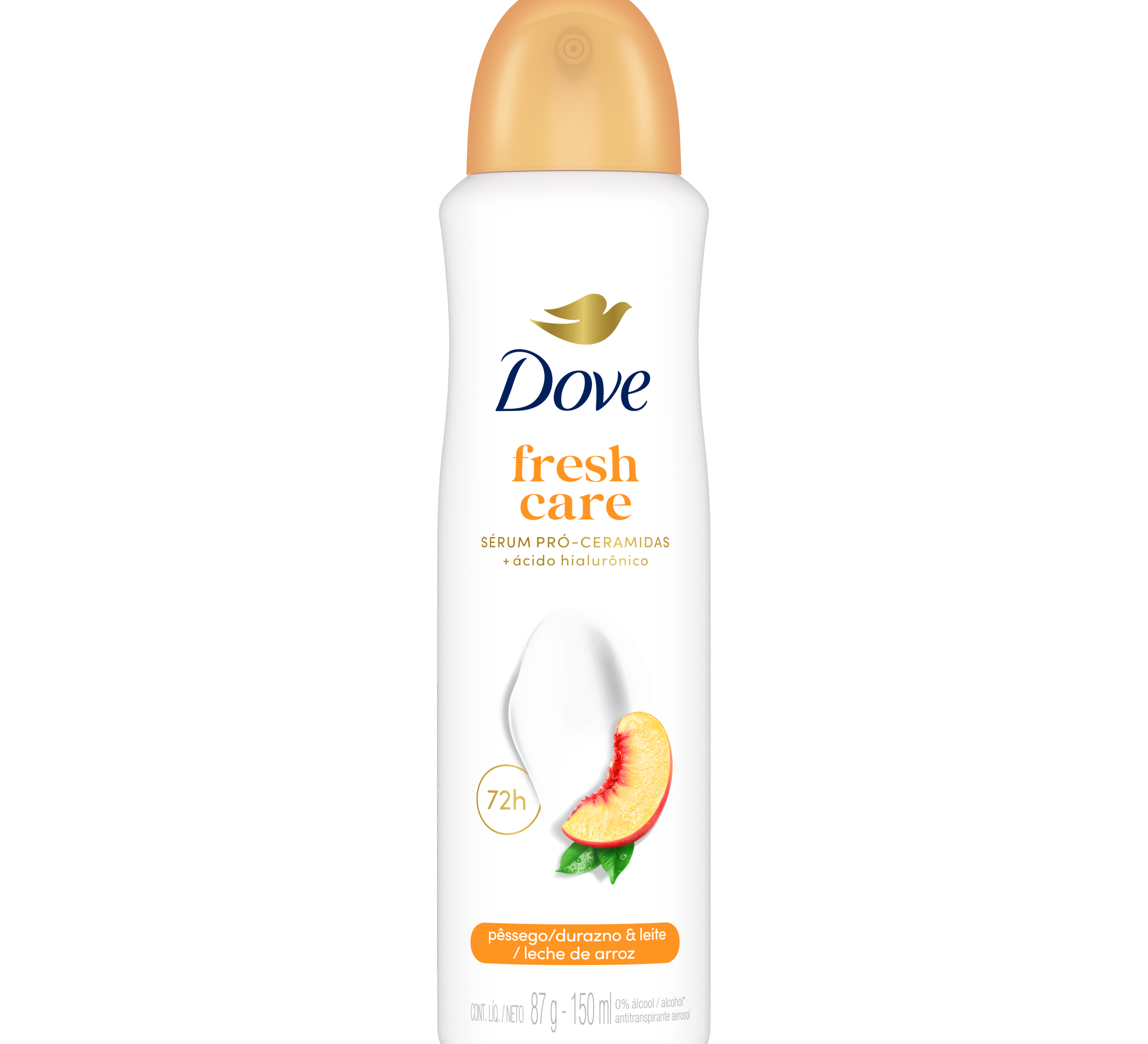 Desodorante Antitranspirante Aerosol Dove Fresh Care Pêssego e Leite de Arroz 150 ml