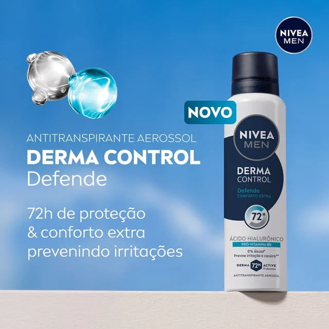 Desodorante Aerosol Nivea Men Derma Control Defende 150ml