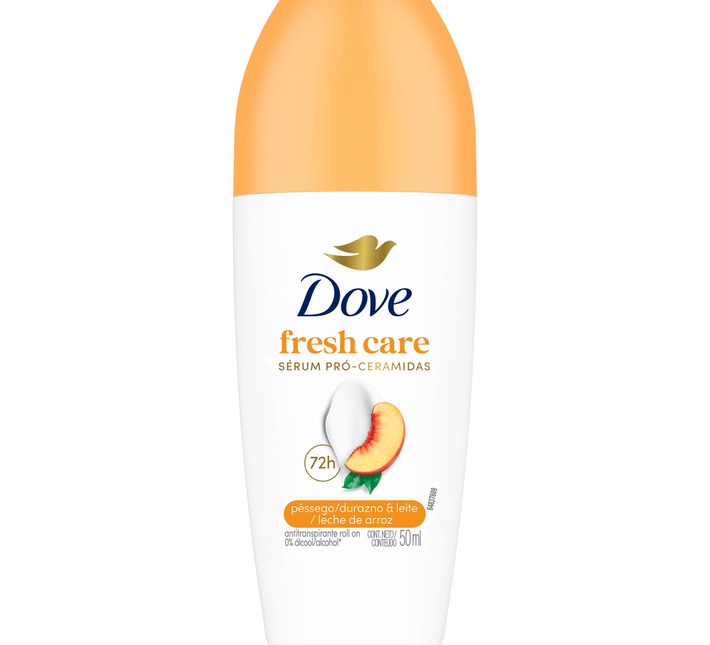 Desodorante Roll-On Dove Fresh Care Pêssego e Leite de Arroz 50 ml