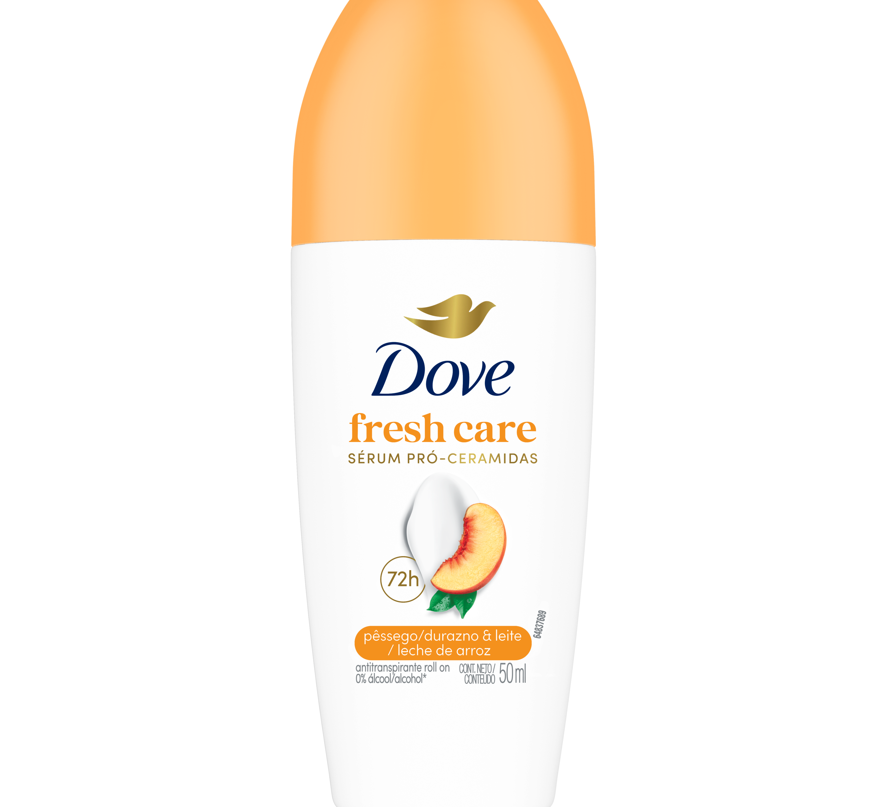 Desodorante Roll-On Dove Fresh Care Pêssego e Leite de Arroz 50 ml