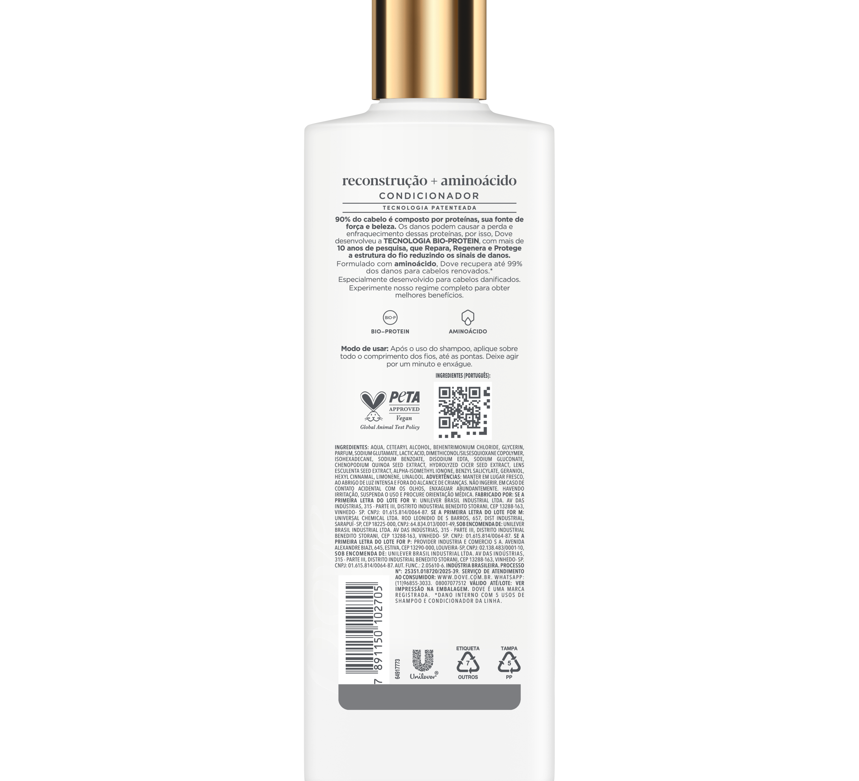 Condicionador Dove Reconstrução + Aminoácidos 370ml