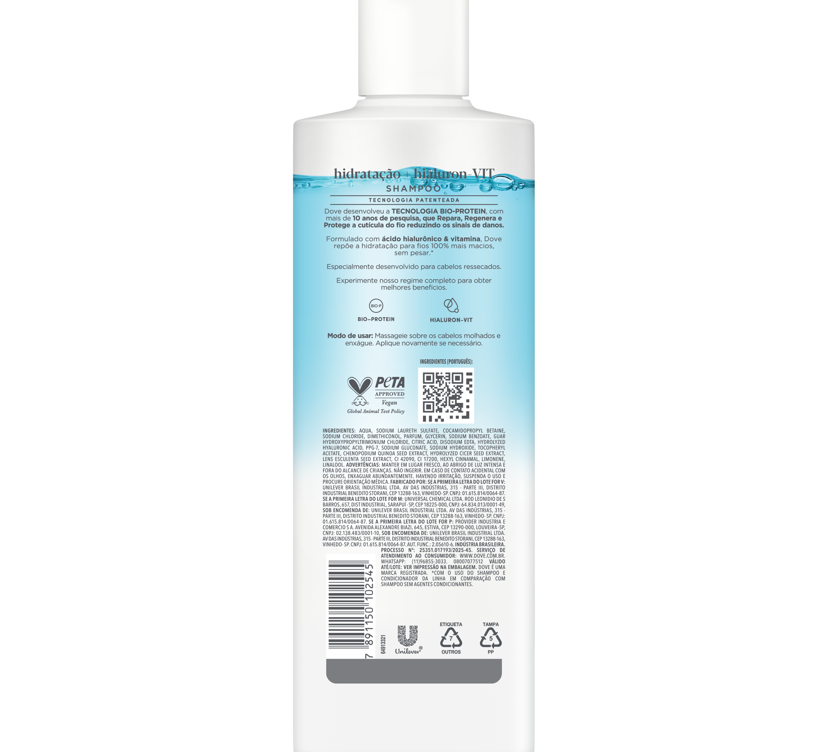 Shampoo Dove Hidratação + Hialuron-Vit 370ml