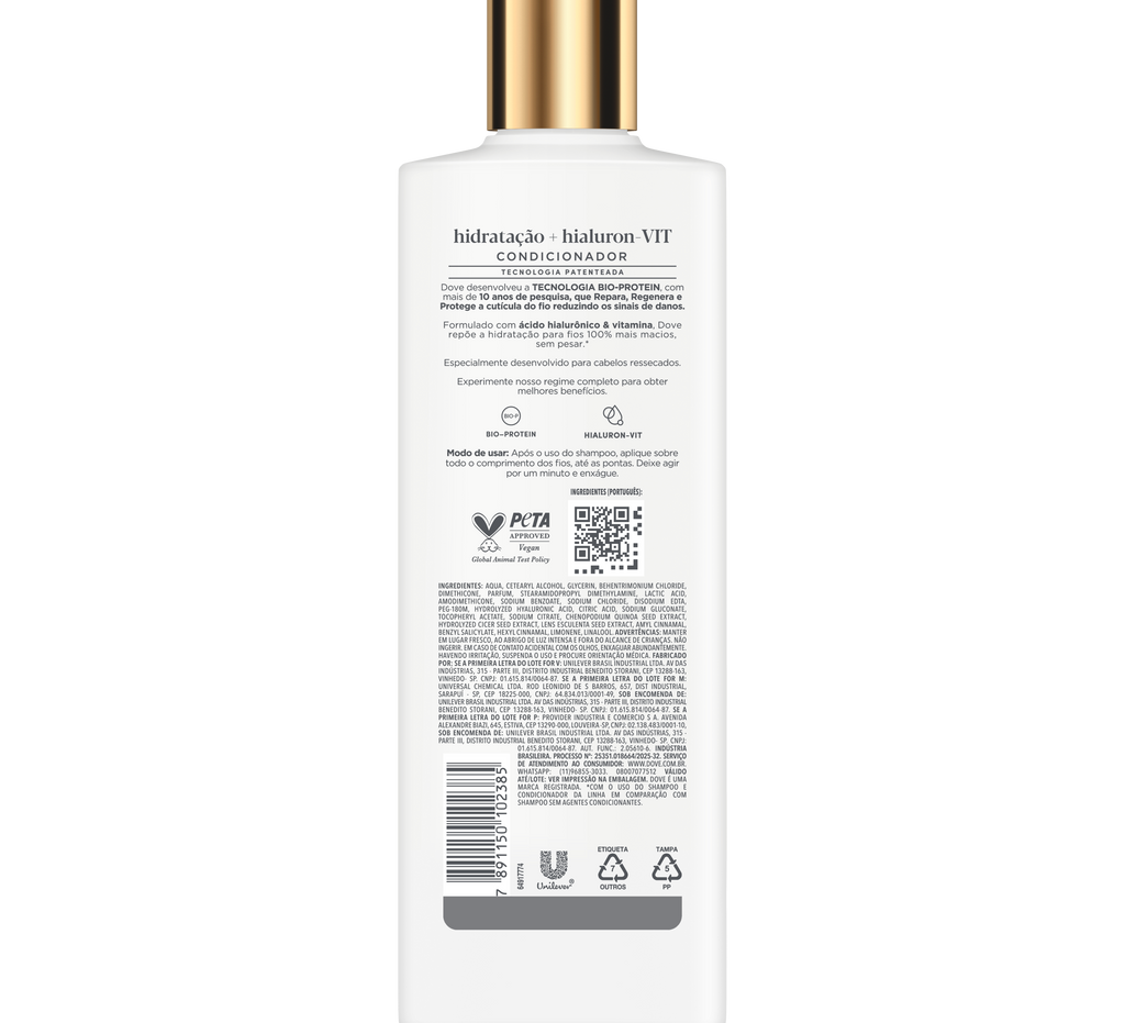 Condicionador Dove Hidratação + Hialuron-VIT 370ml