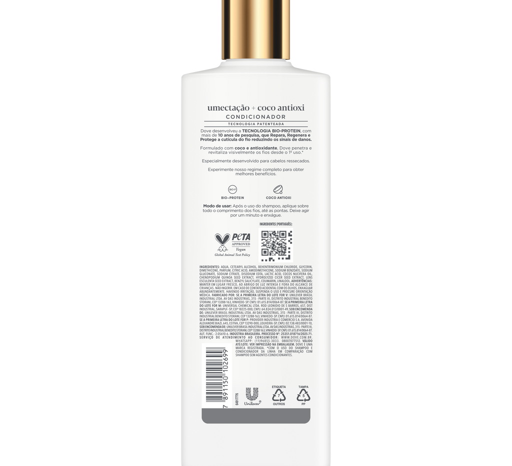 Condicionador Dove Umectação + Coco Antiox 370ml
