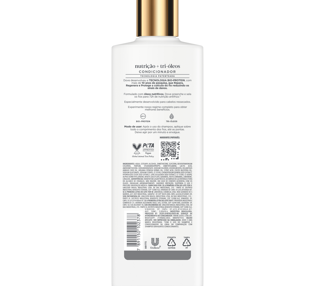 Condicionador Dove Nutrição + Tri-Óleos 370ml