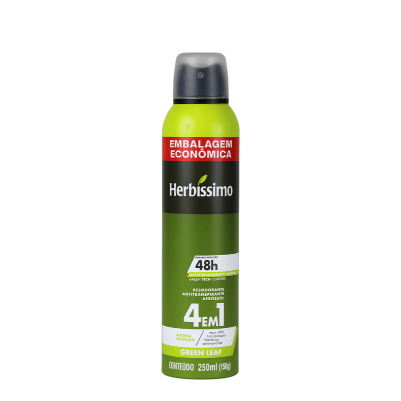 Desodorante Antitranspirante Aerosol Herbíssimo Green Leaf 250ml