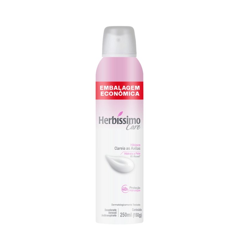 Desodorante Antitranspirante Aerosol Herbíssimo Care Hibisco 250ml