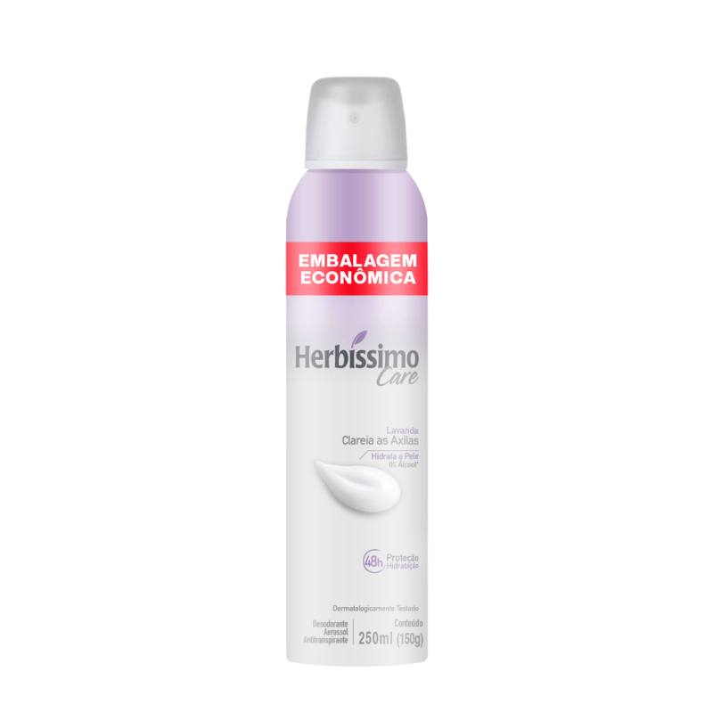 Desodorante Antitranspirante Aerosol Herbíssimo Care Lavanda 250ml
