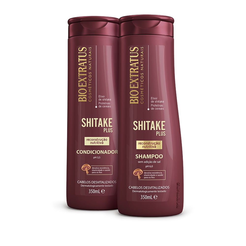 Kit Bio Extratus Shitake Plus Shampoo 350ml + Condicionador 200ml