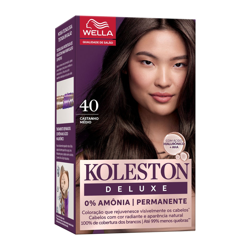 Coloração Koleston Deluxe Sem Amônia 4.0 Castanho Médio