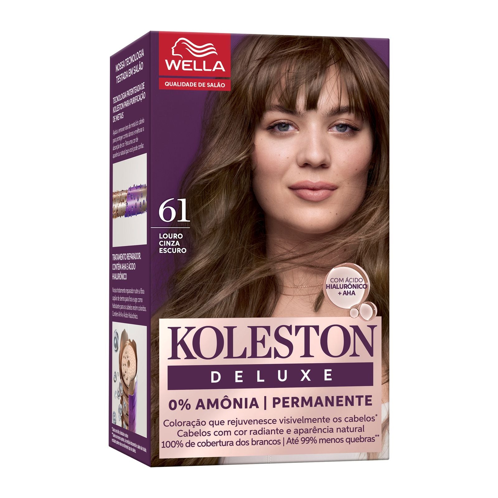 Coloração Koleston Deluxe Sem Amônia 6.1 Louro Cinza Escuro