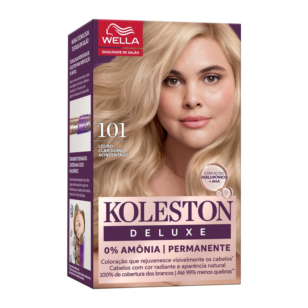 Coloração Koleston Deluxe Sem Amônia 10.1 Louro Claríssimo Acinzentado