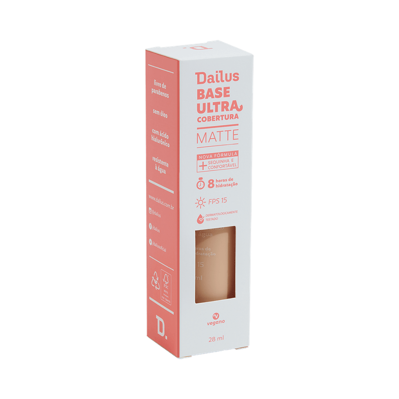 Base Líquida Dailus Ultra Cobertura D3 Claro 28ml