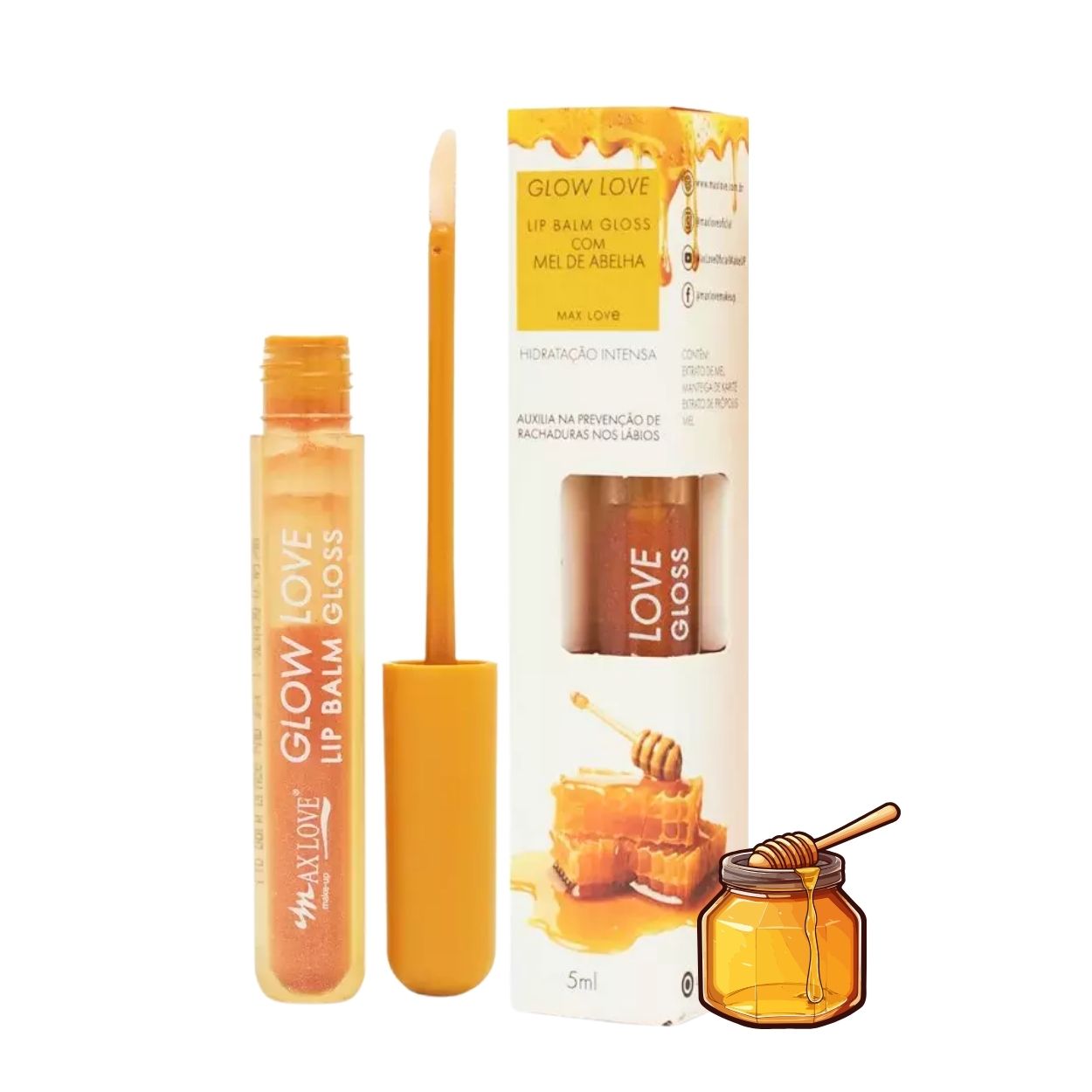 Gloss Lip Balm Max Love Mel 5ml