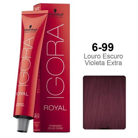 Coloração Igora Royal 6-99 Louro Escuro Violeta Extra 60 g