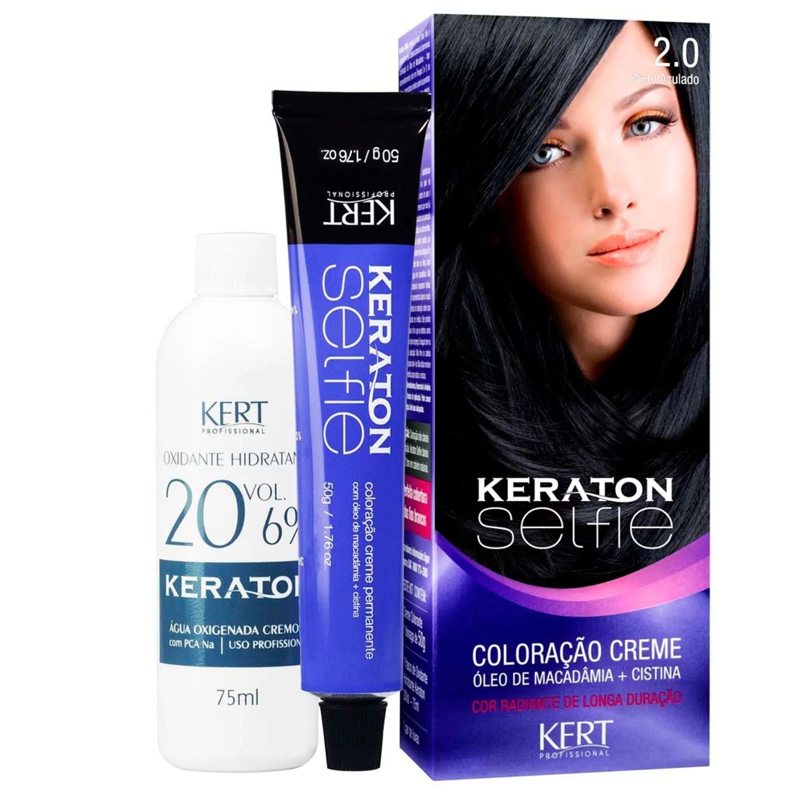 Coloração Keraton Selfie 2.0 Preto Azulado
