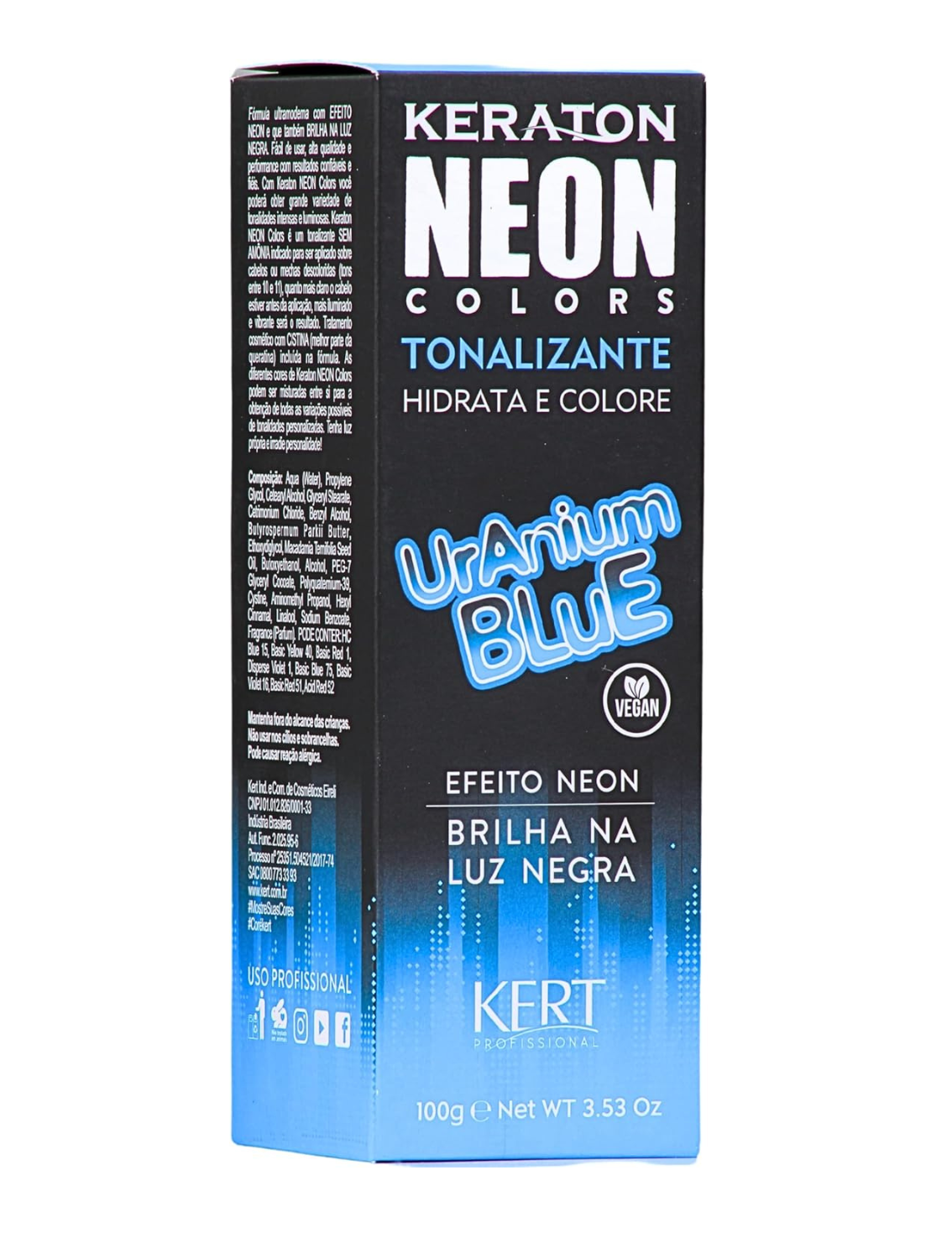 Tonalizante Keraton Neon Colors Uranium Blue 100g