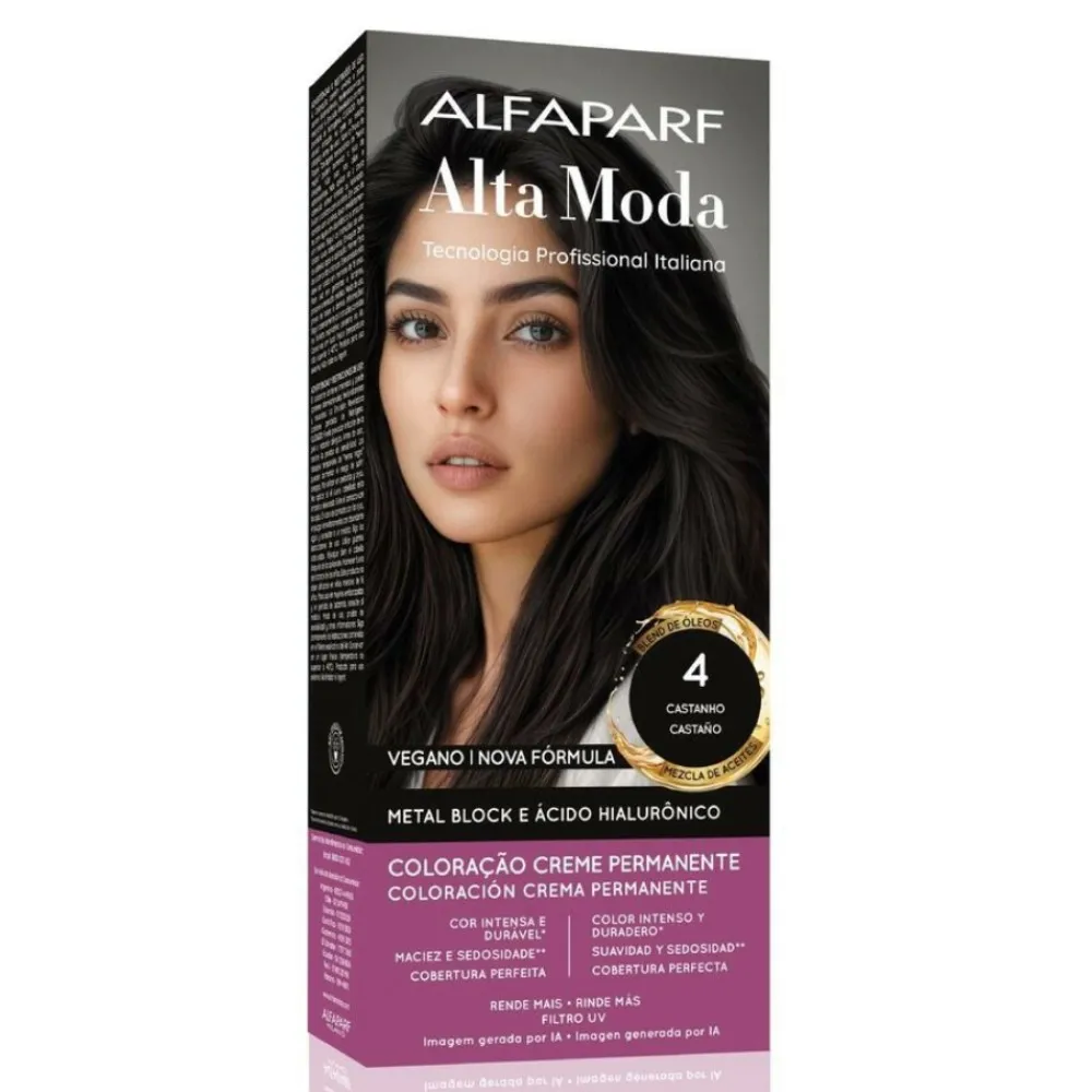 Coloração Alfaparf Alta Moda 4.0 Castanho 150g