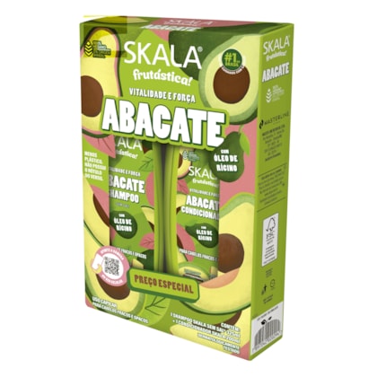 Kit Skala Shampoo 325ml + Condicionador 200ml Abacate