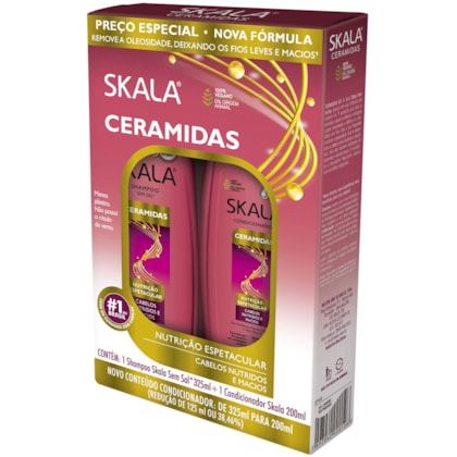 Kit Skala Shampoo 325ml + Condicionador 200ml Ceramidas