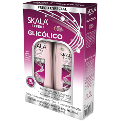 Kit Skala Shampoo 325ml + Condicionador 200ml Glicólico