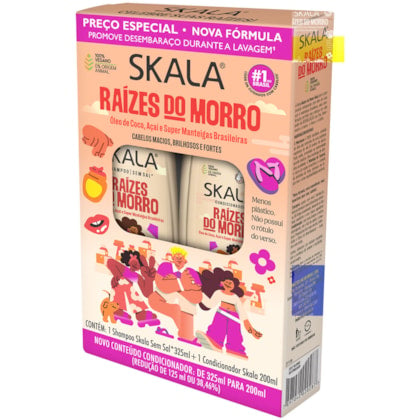 Kit Skala Shampoo 325ml + Condicionador 200ml Raízes do Morro