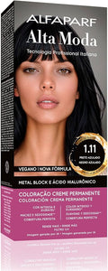 Coloração Alfaparf Alta Moda 1.11 Preto Azul 150g