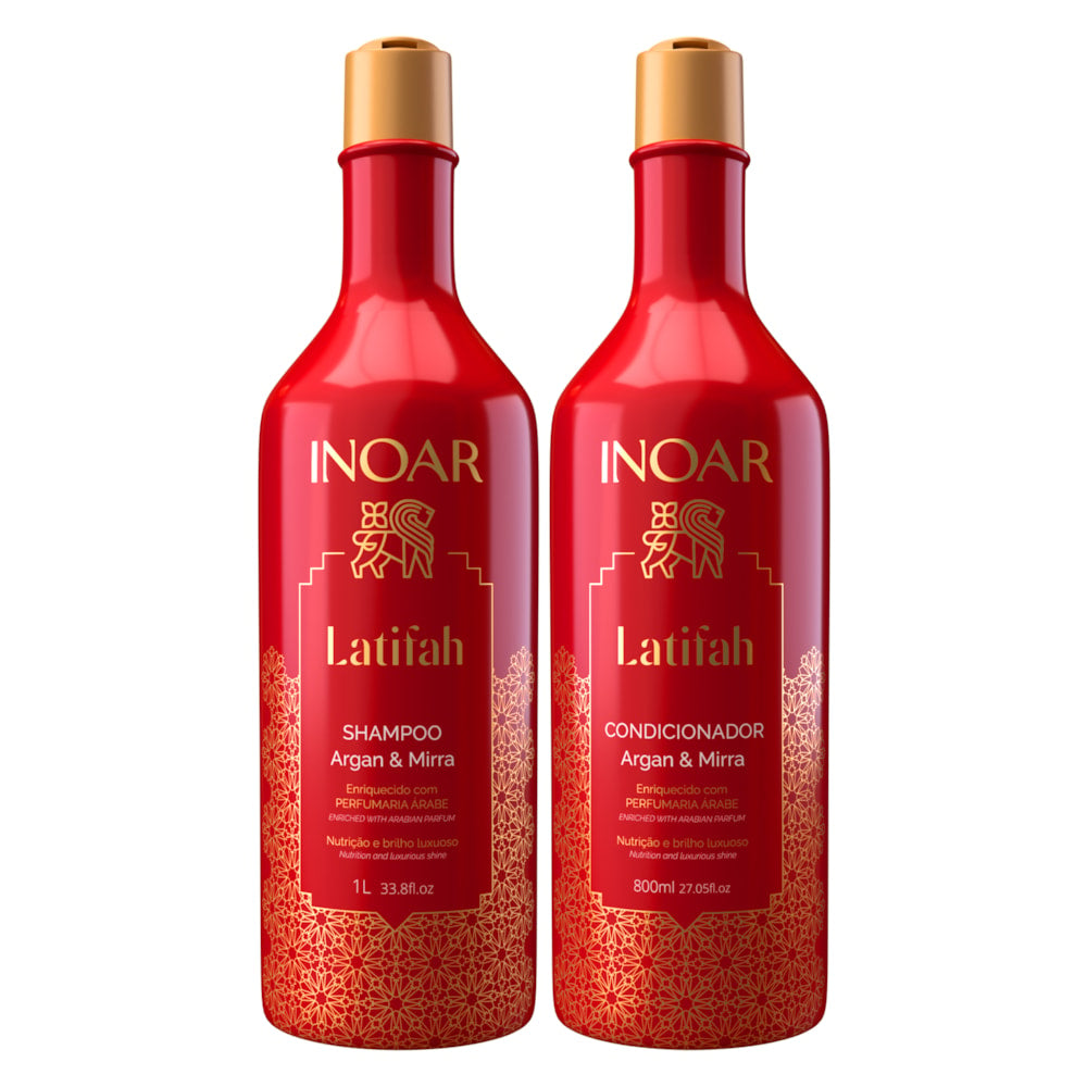 Kit Inoar Shampoo 1L + Condicionador 800ml Latifah