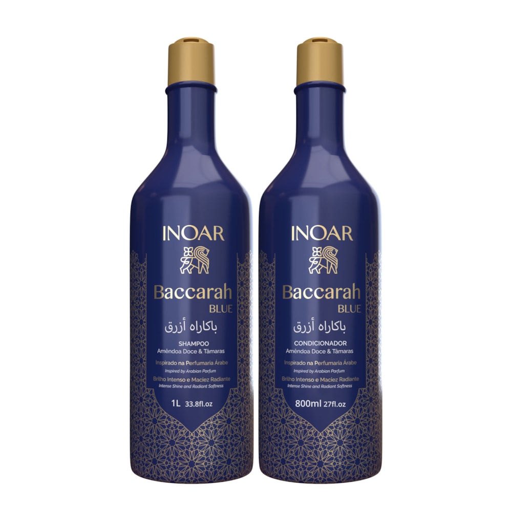 Kit Inoar Shampoo 1L + Condicionador 800ml Baccarah Blue