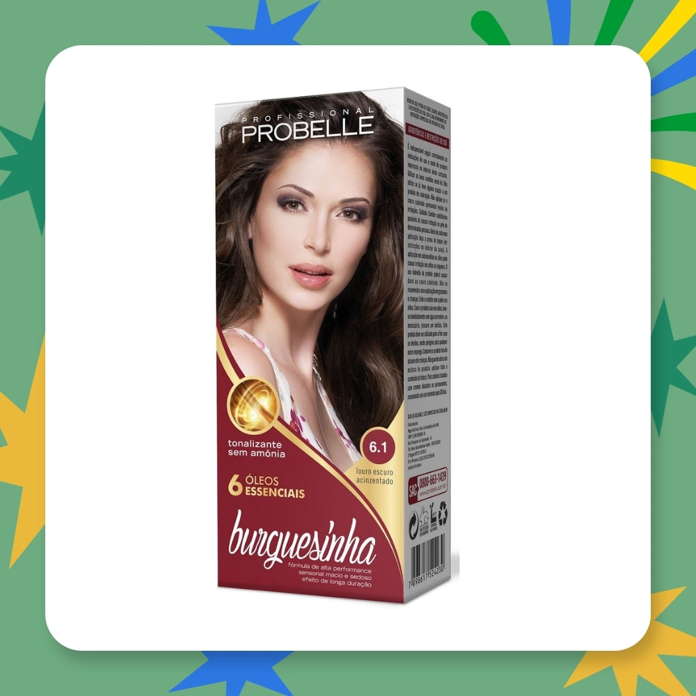 Tonalizante Probelle Burguesinha Louro Escuro Acinzentado 6.1