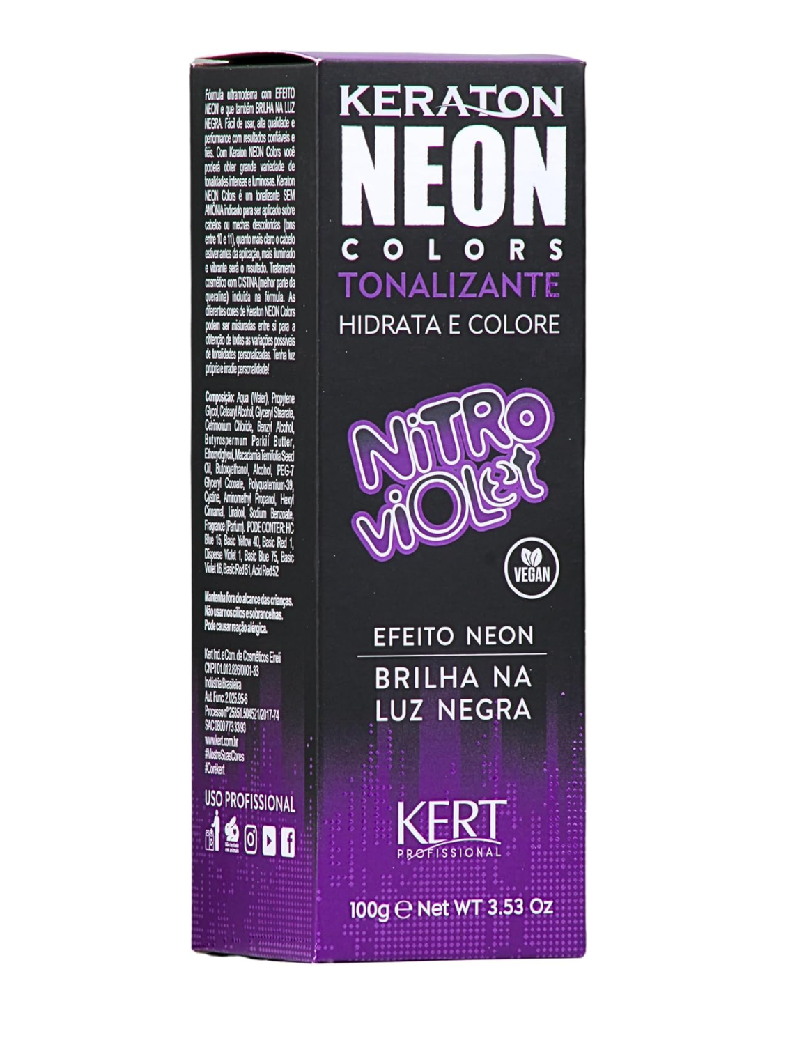 Tonalizante Keraton Neon Colors Nitro Violet 100g