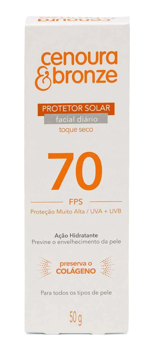 Protetor Solar Cenoura & Bronze Facial FPS 70 50 g