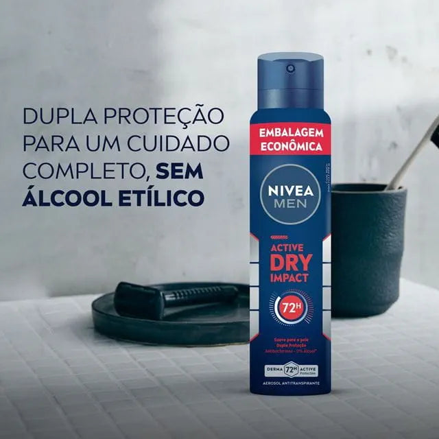 Desodorante Aerosol Nivea Men Active Dry Impact 200ml