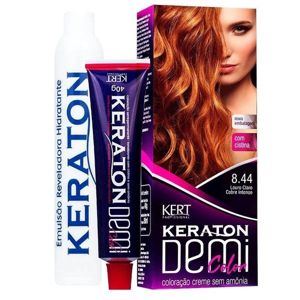 Tonalizante Keraton Demi Color 8.44 Louro Claro Cobre Intenso