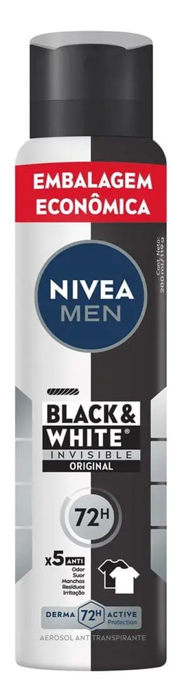 Desodorante Aerosol Nivea Men Invisible Black & White Clear 200ml