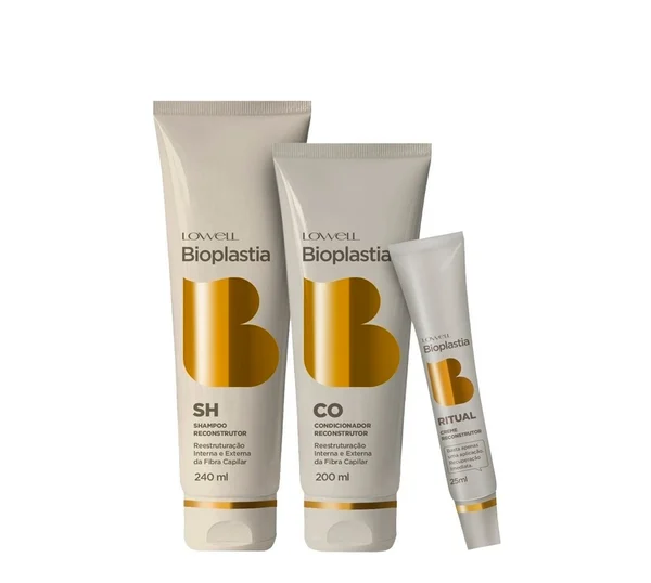 Kit Lowell Shampoo + Condicionador + Ampola Bioplastia Ritual