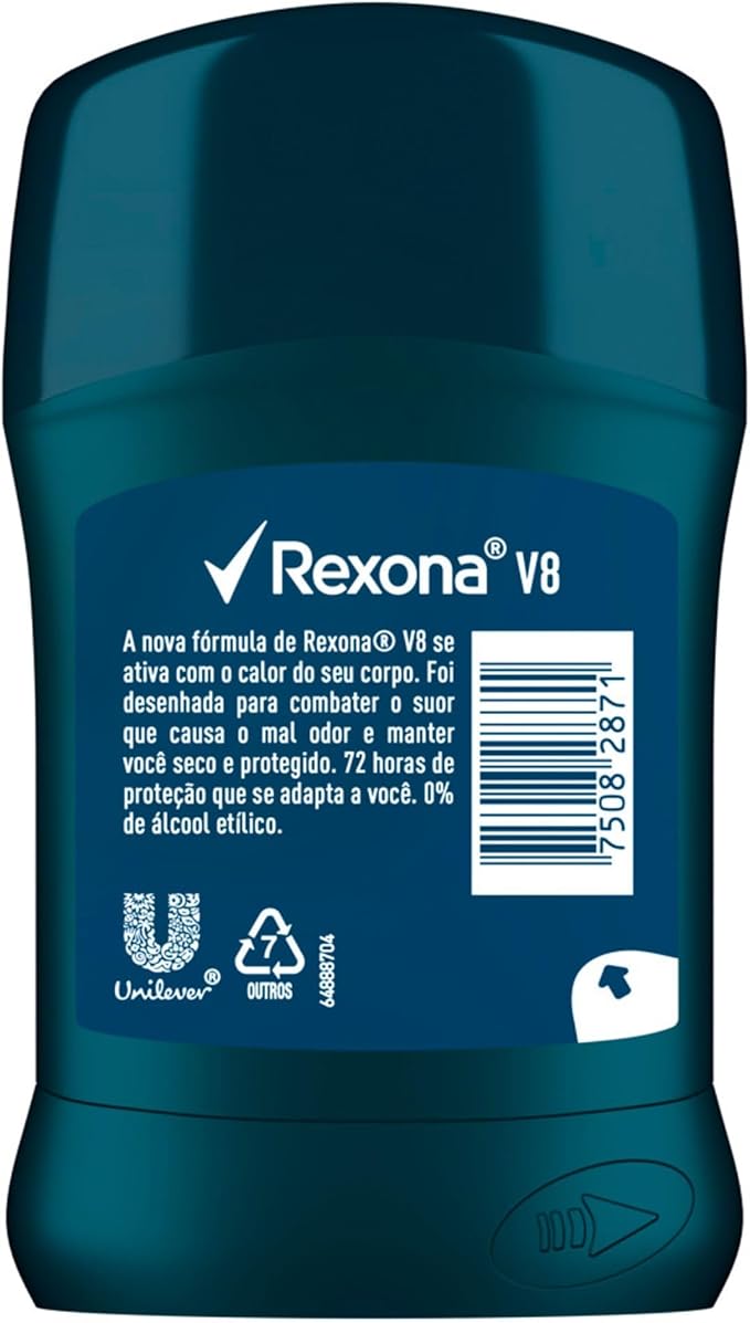 Desodorante Antitranspirante Stick Rexona Men V8 Dry 45 g