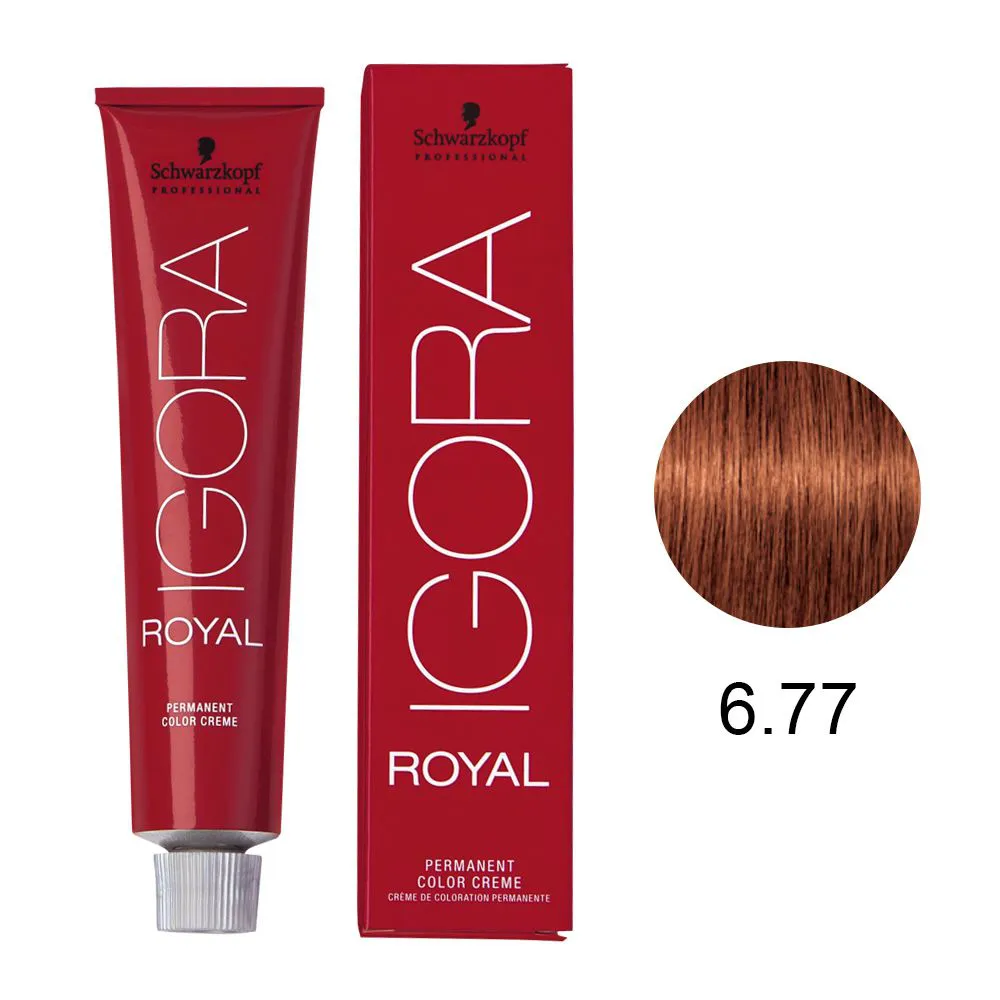 Coloração Igora Royal 6.77 Louro Escuro Cobre Extra 60 g