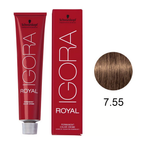 Coloração Igora Royal 7.55 Louro Médio Dourado Extra 60 g