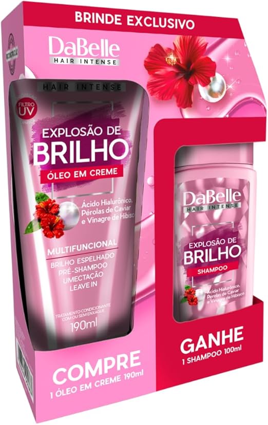 Óleo em Creme DaBelle Explosão de Brilho 190 ml + Shampoo 100 ml (Grátis)