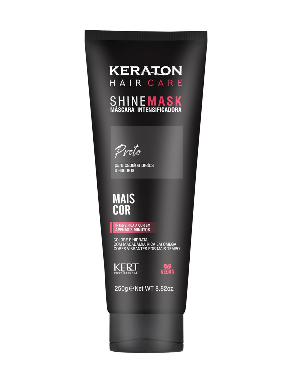 Máscara Tonalizante Keraton Shine Mask Preta 240 g