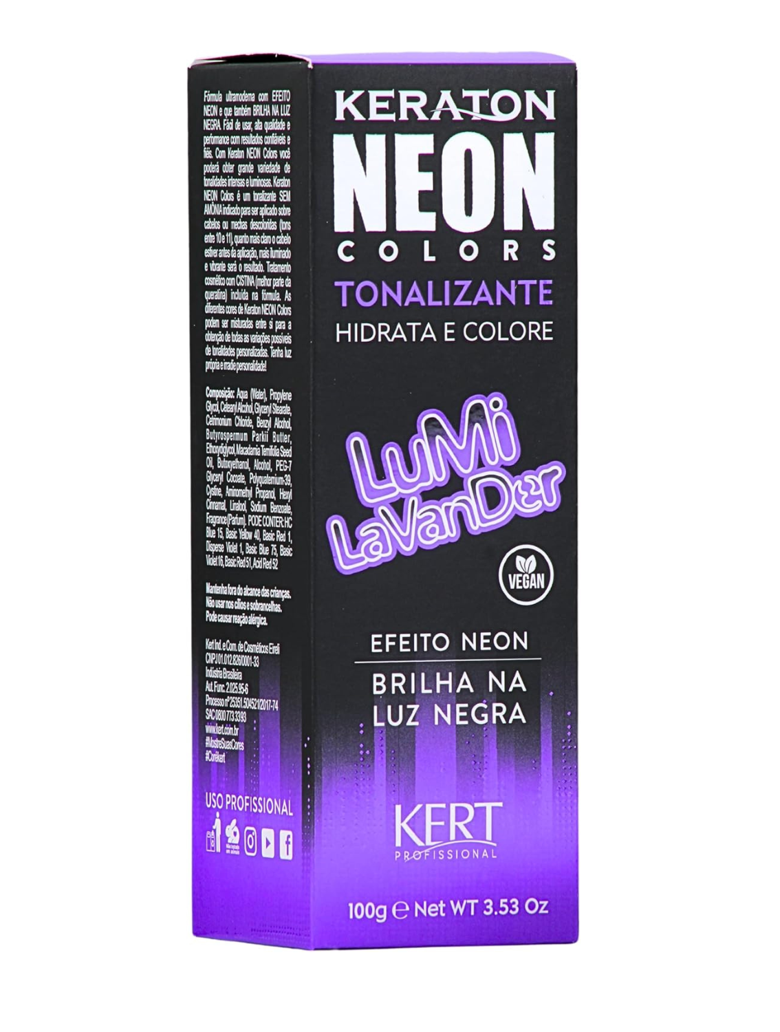 Tonalizante Keraton Neon Colors Lumi Lavender 100g