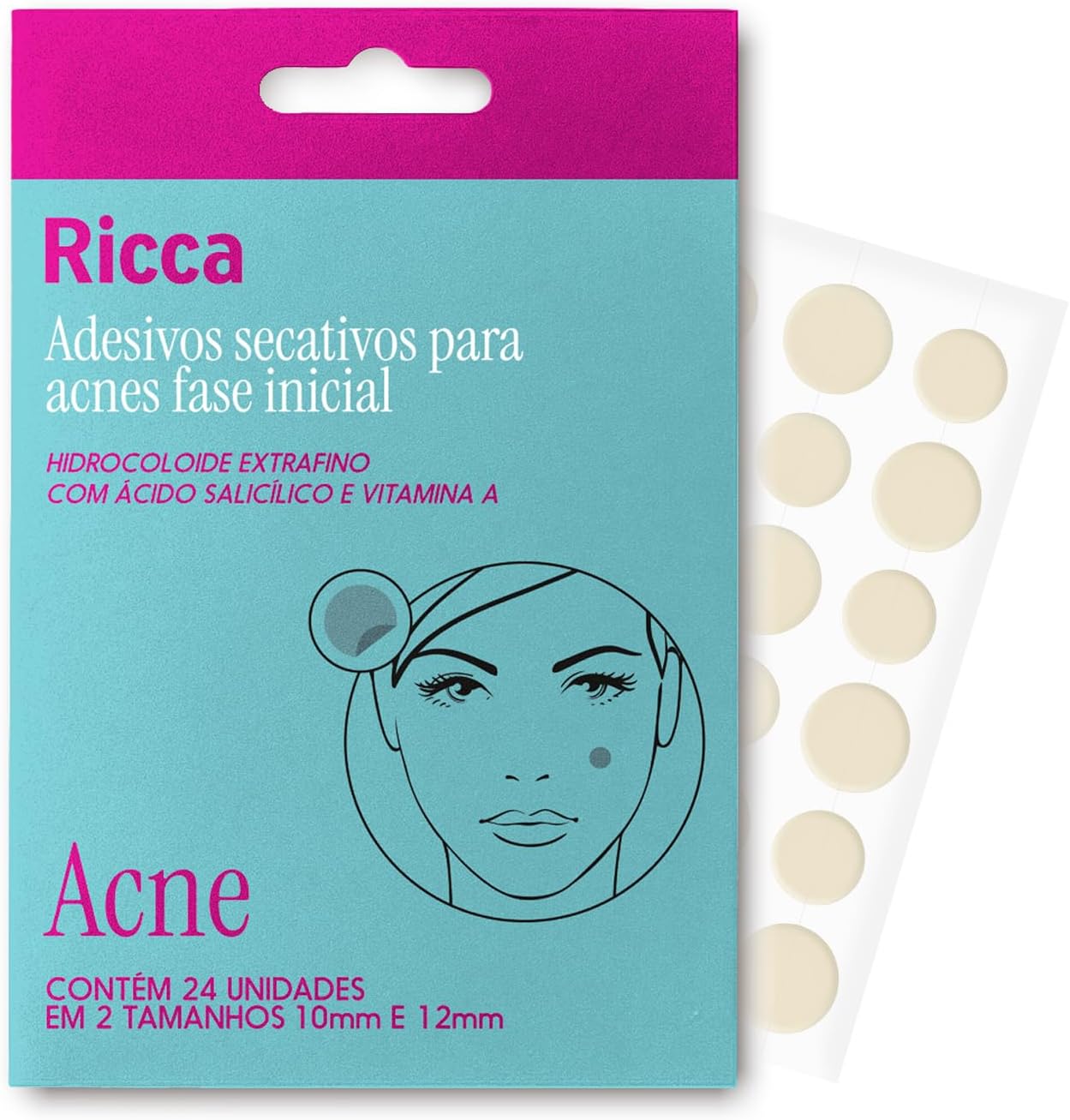 Adesivo Secativo para Acne Ricca Fase Inicial