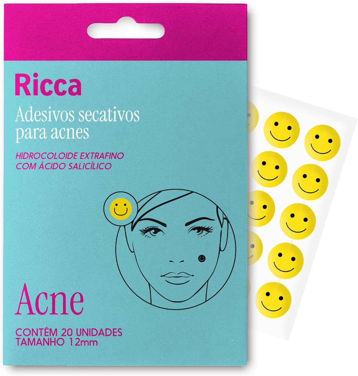 Adesivo Secativo para Acne Ricca Smile