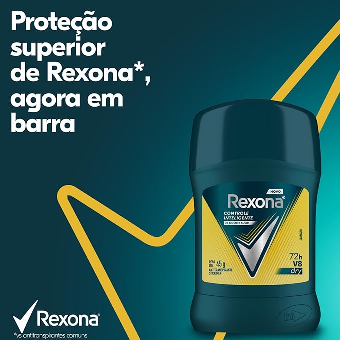 Desodorante Antitranspirante Stick Rexona Men V8 Dry 45 g